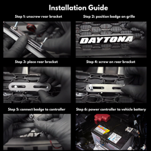 Load image into Gallery viewer, -Daytona LED Badge: (Multicolor)-Illuminated LED Emblems-RGB Halo Kits