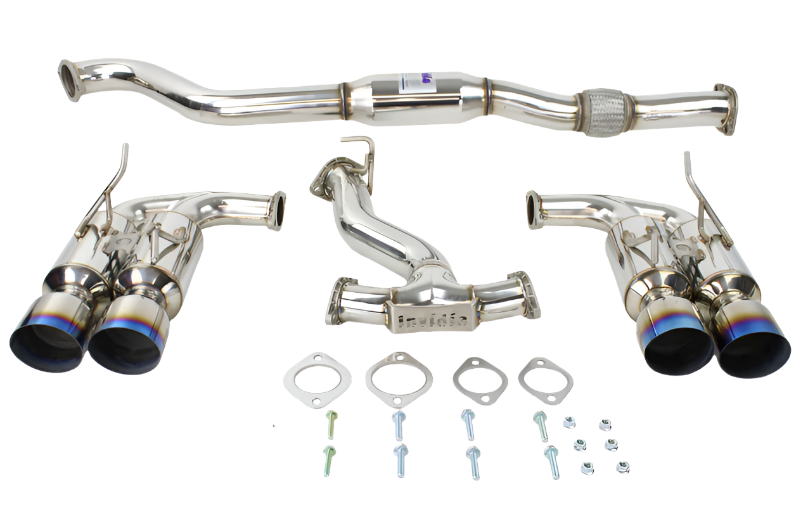 Invidia 08-14 Subaru WRX Hatchback Gemini Single Layer Titanium Tip Cat-back Exhaust - Black Ops Auto Works