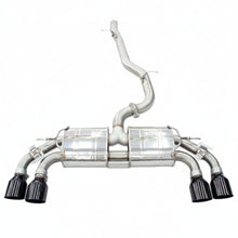 Load image into Gallery viewer, Invidia Invidia 2022+ Volkswagen Golf R MK8 76mm R400 Valved Cat Back Exhaust Straight Cut Black Tips