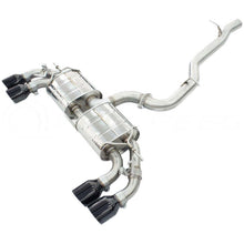 Load image into Gallery viewer, Invidia Invidia 2022+ Volkswagen Golf R MK8 76mm R400 Valved Cat Back Exhaust Straight Cut Black Tips