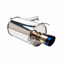 Load image into Gallery viewer, Invidia Q300 titanium rolled tip cat-back exhaust system shown in full.