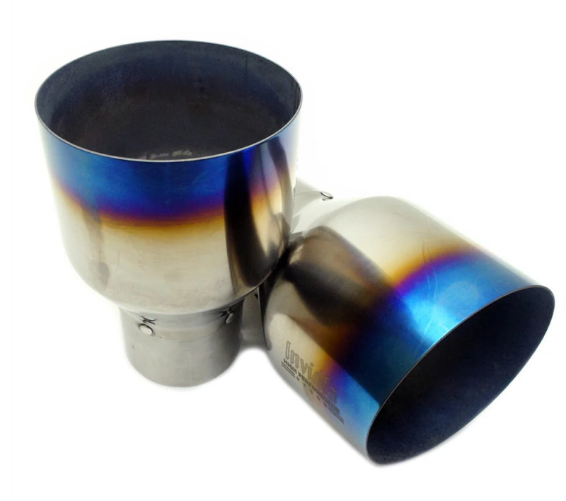 Invidia 15+ Subaru STI 4Dr Q300 Single Layer Titanium Burnt Quad Tip Cat-Back Exhaust - Invidia HS15STIG2T