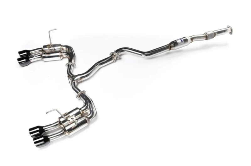 Invidia 2022+ Subaru WRX Gemini Single Layer Quad Black Tip Cat-Back Exhaust - Invidia HS22WRXGM4SB