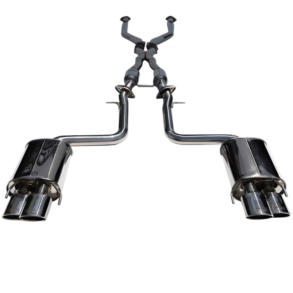 Invidia Q300H cat-back exhaust system with polished stainless tips for Lexus RC F