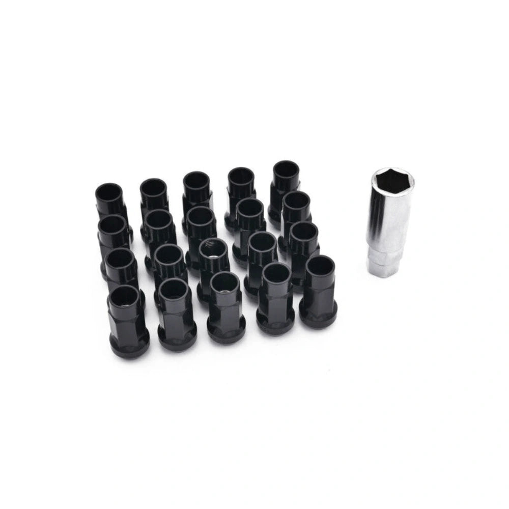 ISR Performance Steel 50mm Open Ended Lug Nuts M12x1.50 - Black - ISR Performance IS-1250-BLK