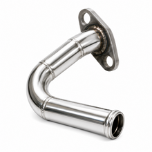 Load image into Gallery viewer, ISR Performance T28 angled turbo oil drain tube for Nissan S14 and S15