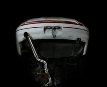 Load image into Gallery viewer, Close up of ISR 4.5" polished slant-cut blast pipe tip on S13 exhaust