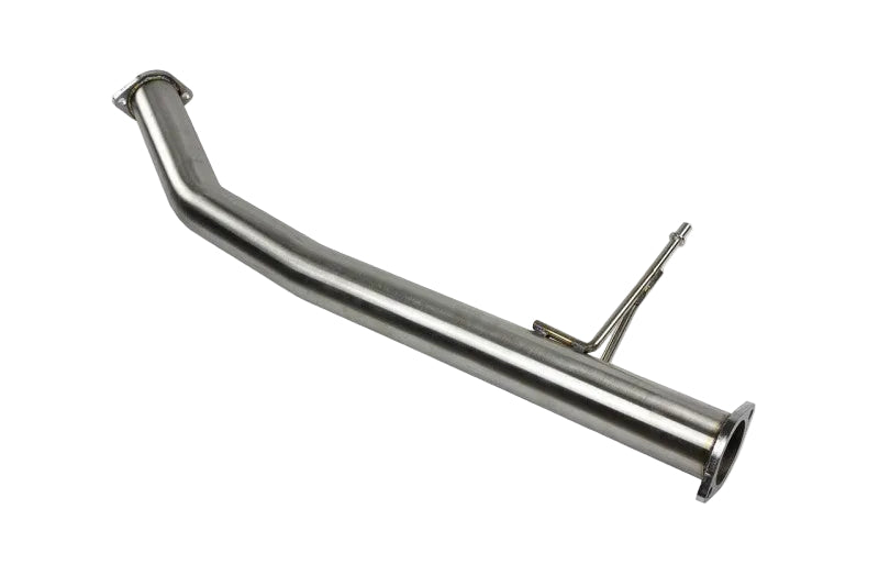 Close-up of ISR single rear exit tip on 240SX exhaust