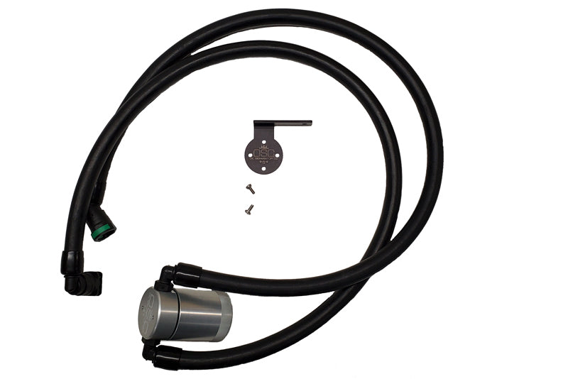 J&L 2021-2023 Ford F-150 3.5L Passenger Side Oil Separator 3.0 - Clear Anodized - J&L JLT3028P-C