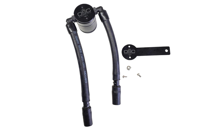 J&L 13-19 Ford Fusion 1.5L EcoBoost Oil Separator 3.0 Passenger Side - Black Anodized - J&L JLT3039P-B