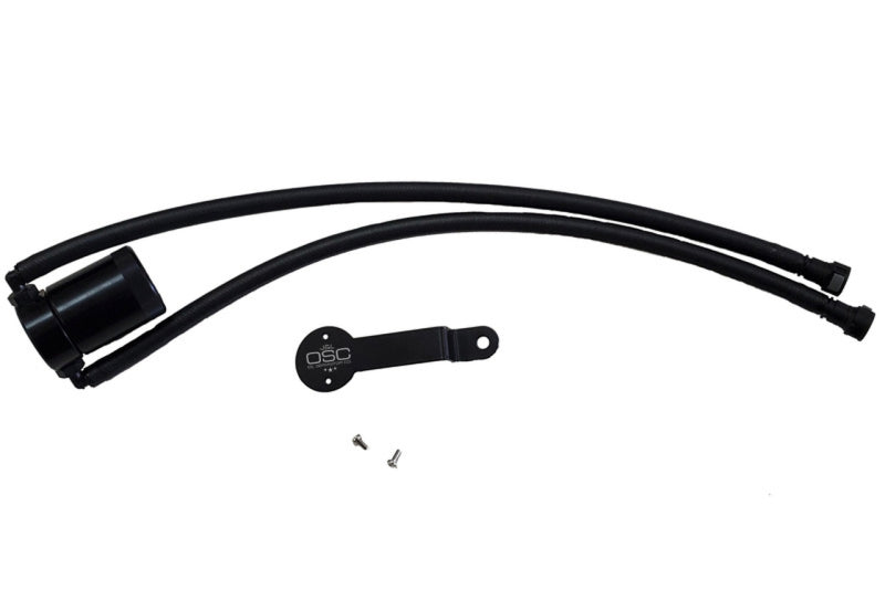J&L 14-18 Chevy/GM Truck/SUV 5.3L V8 Driver Side Oil Separator 3.0 - Black Anodized - J&L JLT3085D-B