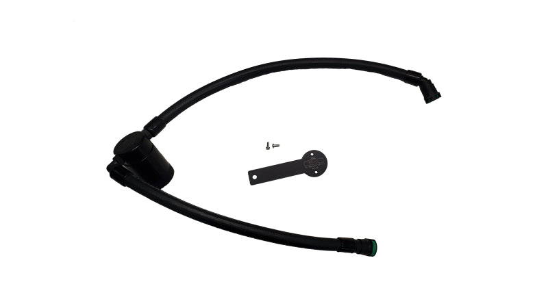 J&L 19-24 Chevy Silverado/GMC Sierra 1500 2.7L Passenger Side Oil Separator 3.0 - Black Anodized - J&L JLT3093P-B