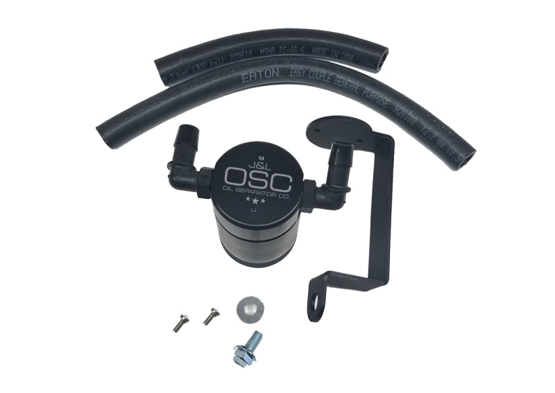 J&amp;L 05-23 Dodge Charger 5.7L Hemi Passenger Side Oil Separator 3.0 - Black Anodized - Black Ops Auto Works