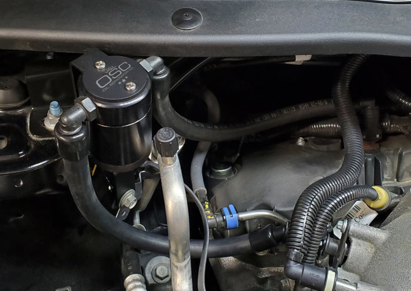 J&amp;L 13-19 Ford Explorer Sport EcoBoost V6 Passenger Side Oil Separator 3.0 - Black Anodized - Black Ops Auto Works