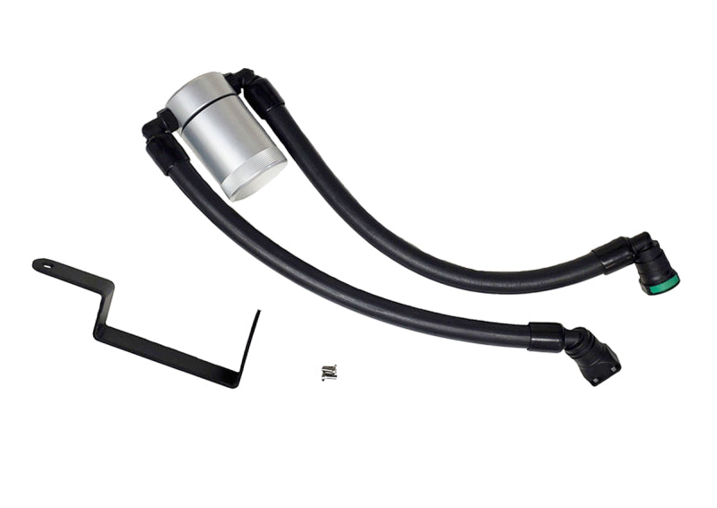J&amp;L 13-19 Ford Explorer Sport EcoBoost V6 Passenger Side Oil Separator 3.0 - Clear Anodized - Black Ops Auto Works