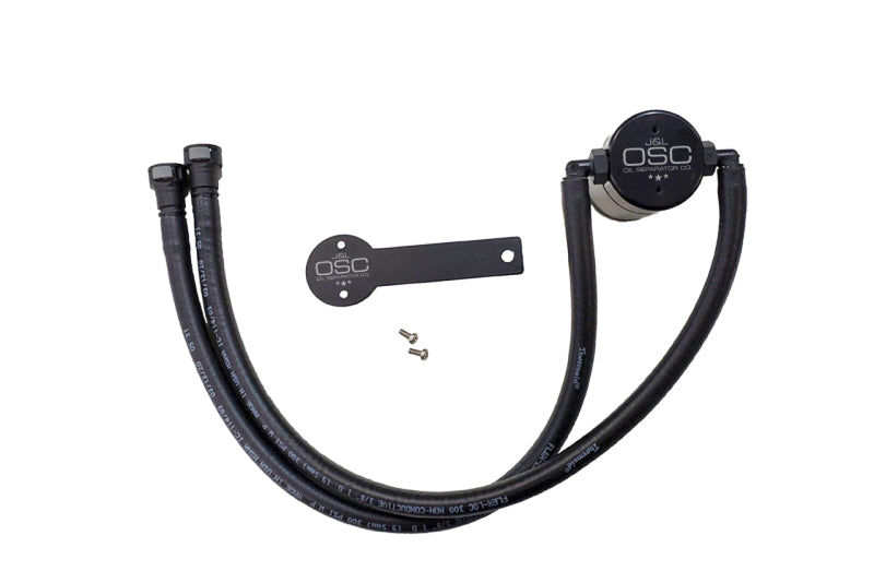 J&amp;L 16-23 Chevrolet Camaro LT1 6.2L Driver Side Oil Separator 3.0 - Black Anodized - Black Ops Auto Works