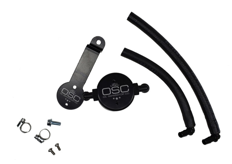 J&amp;L 16-23 Toyota Tacoma 3.5L Driver Side Oil Separator 3.0 - Black Anodized - Black Ops Auto Works
