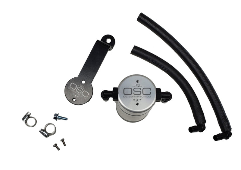 J&amp;L 16-23 Toyota Tacoma 3.5L Driver Side Oil Separator 3.0 - Clear Anodized - Black Ops Auto Works