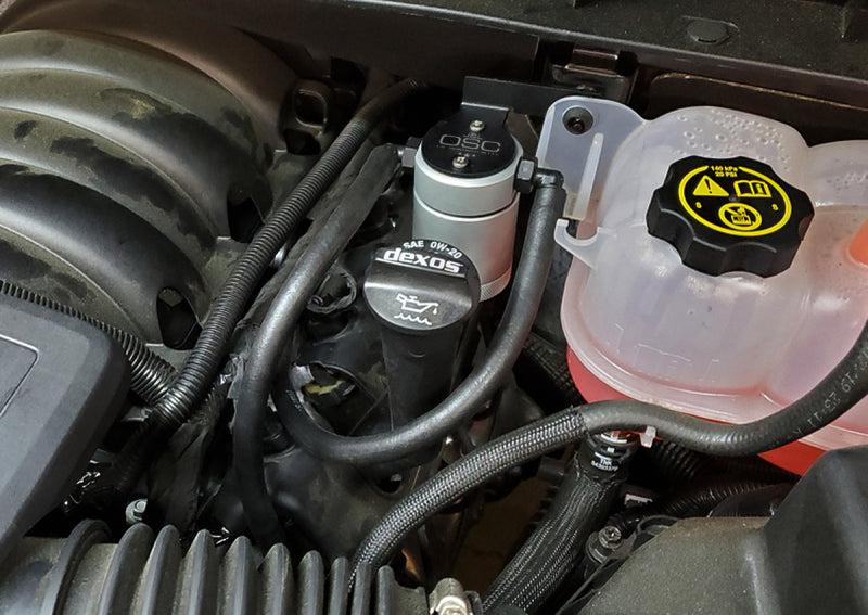 J&amp;L 19-23 Chevrolet Silverado/GMC Sierra 1500 5.3L V8 Driver Side Oil Separator 3.0 - Clear Anod - Black Ops Auto Works