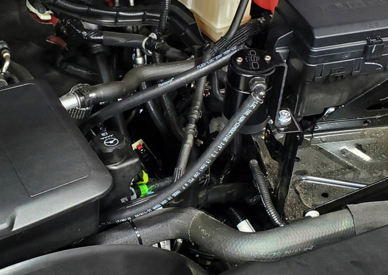 J&amp;L 20-23 Chevy Silverado/GMC Sierra 2500/3500 6.6L Drivers Side Oil Separator 3.0 - Black Anodi - Black Ops Auto Works