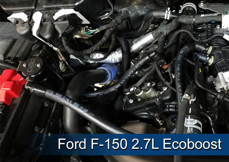 J&amp;L 2011-2023 Ford F-150 2.7L/3.5L/5.0L Passenger Side Oil Separator 3.0 - Black Anodized - Black Ops Auto Works