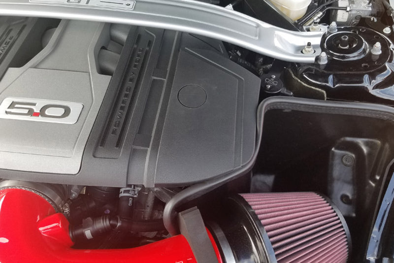 J&amp;L 2018-2023 Ford Mustang GT Driver Side Oil Separator 3.0 - Black Anodized - Black Ops Auto Works