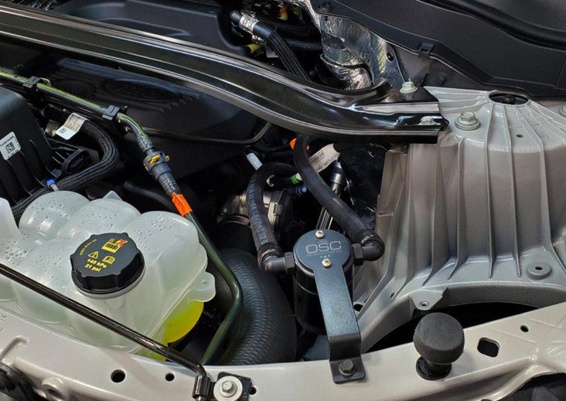 J&amp;L 2020-2022 Ford Explorer 2.3L EcoBoost Driver Side Oil Separator 3.0 - Black Anodized - Black Ops Auto Works