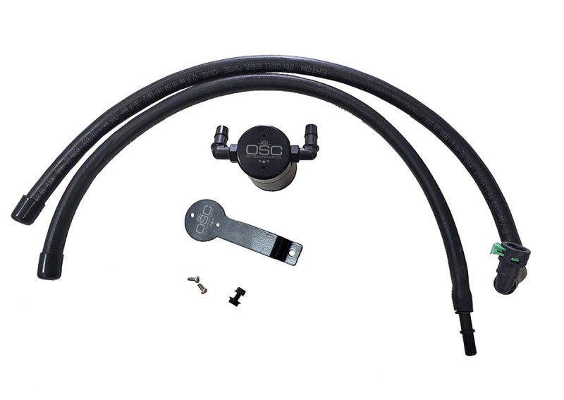 J&amp;L 2020-2022 Ford Explorer 2.3L EcoBoost Driver Side Oil Separator 3.0 - Black Anodized - Black Ops Auto Works