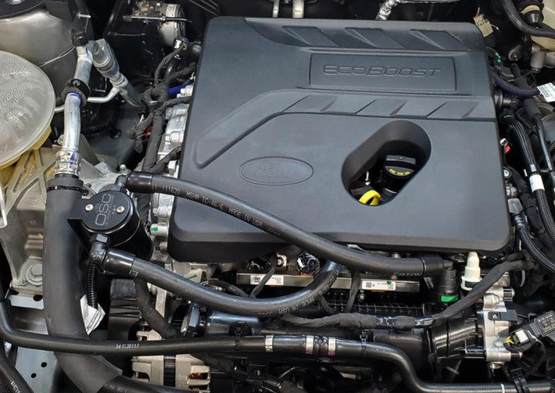 J&amp;L 2021-2023 Ford Bronco 1.5L EcoBoost Passenger Side Oil Separator 3.0 - Black Anodized - Black Ops Auto Works