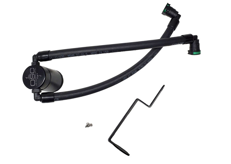 J&amp;L 2021-2023 Ford Bronco 1.5L EcoBoost Passenger Side Oil Separator 3.0 - Black Anodized - Black Ops Auto Works