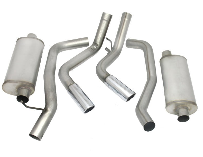 JBA 01-06 Chevrolet Silverado 2500/3500 HD 6.0/8.1L 409SS Pass Side Dual Exit Cat-Back Exhaust - Black Ops Auto Works