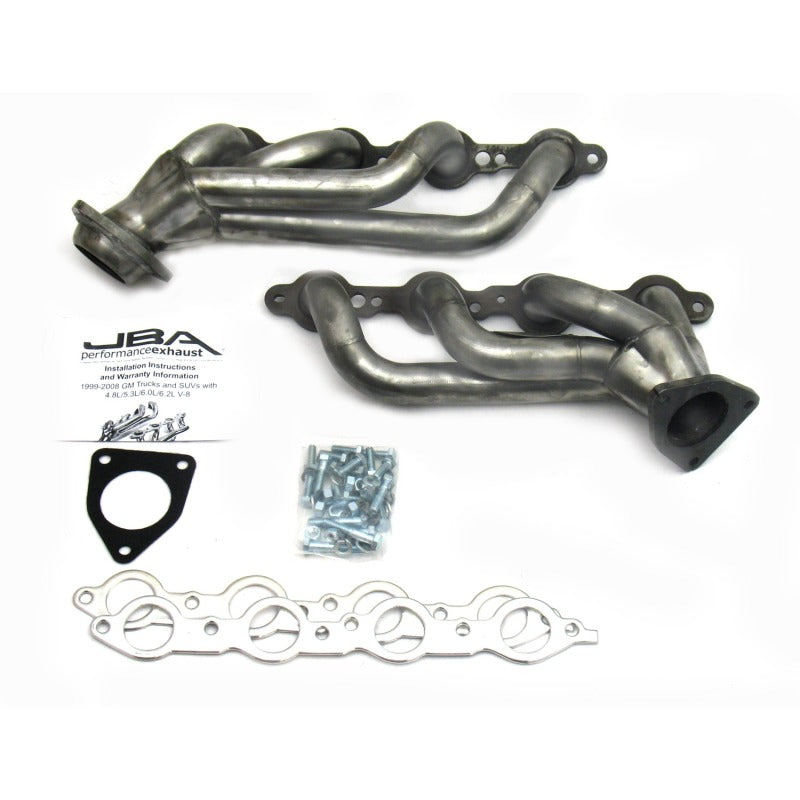 JBA 02-13 GM Truck 4.8L/5.3L LS Raw 409 Cat4Ward Header - Black Ops Auto Works