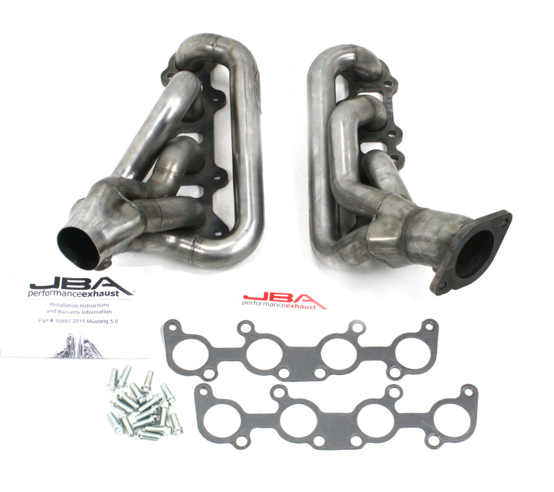 JBA 15-20 Ford Mustang 5.0L Coyote 1-3/4in Primary Raw 409SS Cat4Ward Header - Black Ops Auto Works