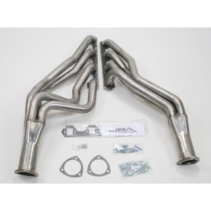 JBA 65-73 Ford Mustang 260-302 SBF 4 Speed C4/C6/AOD 1-3/4in Primary Raw 409SS Long Tube Header - Black Ops Auto Works
