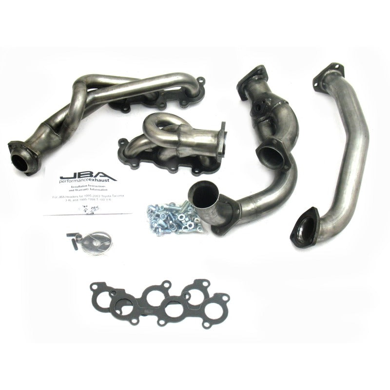 JBA 95-00 Toyota 3.4L V6 w/o EGR 1-1/2in Primary Raw 409SS Cat4Ward Header - Black Ops Auto Works