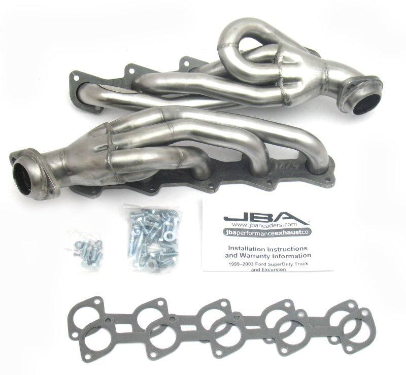 JBA 99-04 Ford Truck 6.8L 2V V10 w/o EGR 1-1/2in Primary Raw 409SS Cat4Ward Header - Black Ops Auto Works