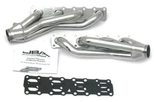 Load image into Gallery viewer, JBA 04-15 Nissan 5.6L VK56DE Oval Port 1-5/8in Primary Silver Ctd Cat4Ward Header - JBA 1400SJS
