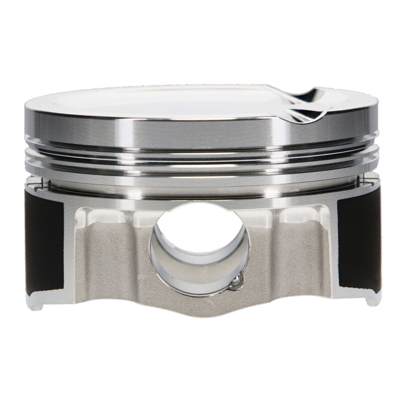 Close-up of Forged Side Relief (FSR) piston design