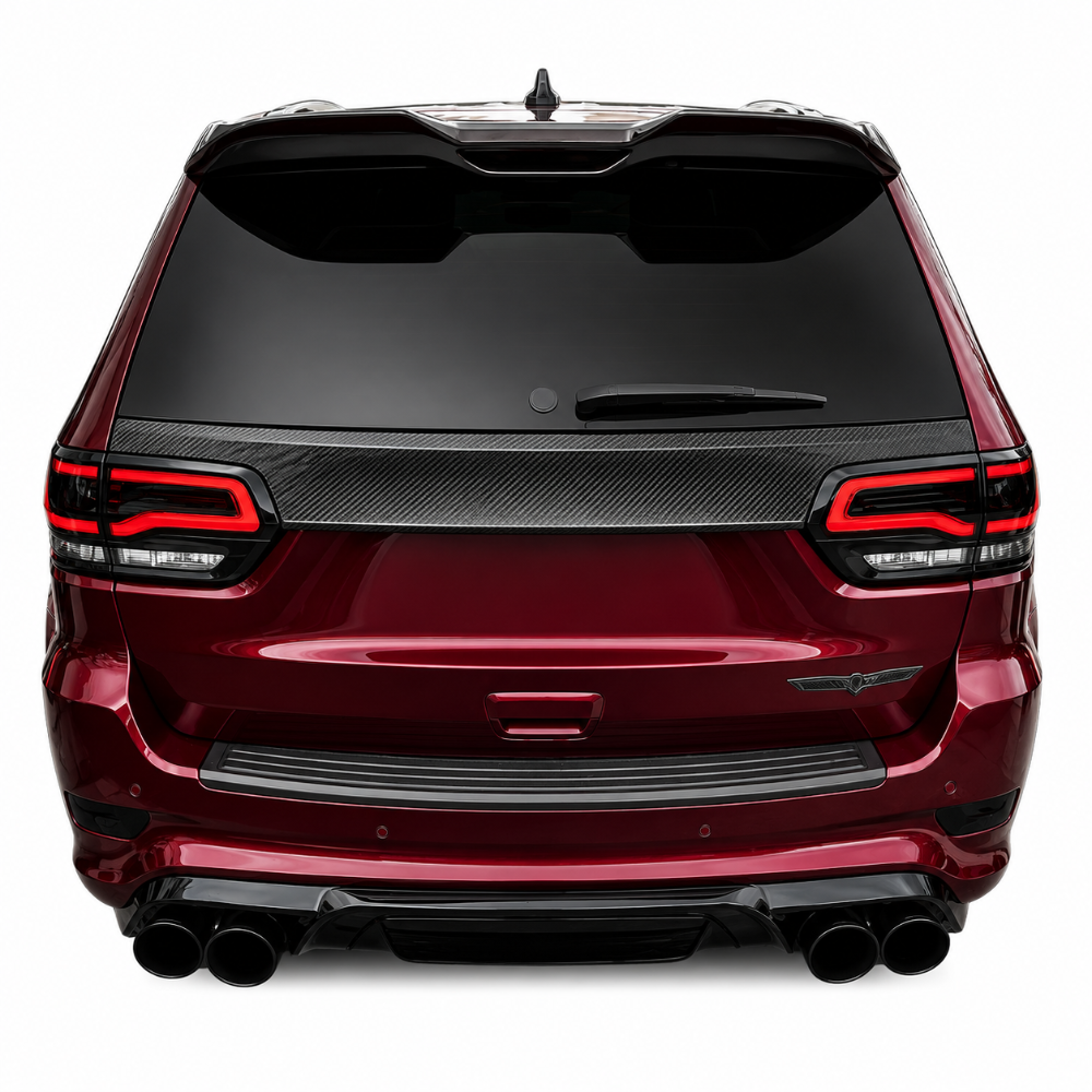 Clear coated carbon fiber rear hatch for 2014-2021 Jeep Grand Cherokee