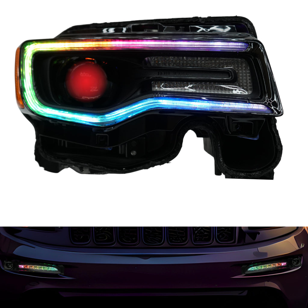 RGB Halo Kits F20 | E1 | A12 | P2 - BX4 Jeep Grand Cherokee Multicolor DRL Boards (2014-2021)