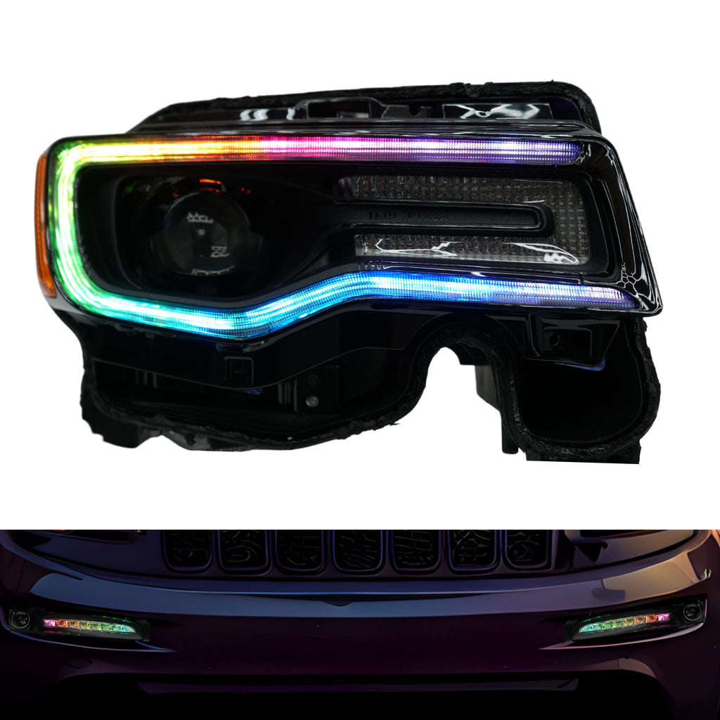 RGB Halo Kits F23 | F22 | A20 | P2 - BX4 Jeep Grand Cherokee Multicolor DRL Boards (2014-2021)