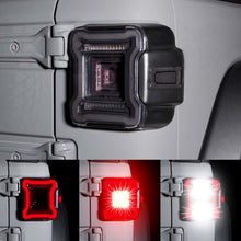Load image into Gallery viewer, Jeep Wrangler JL smoked LED tail light with brake running reverse and turn signal functions