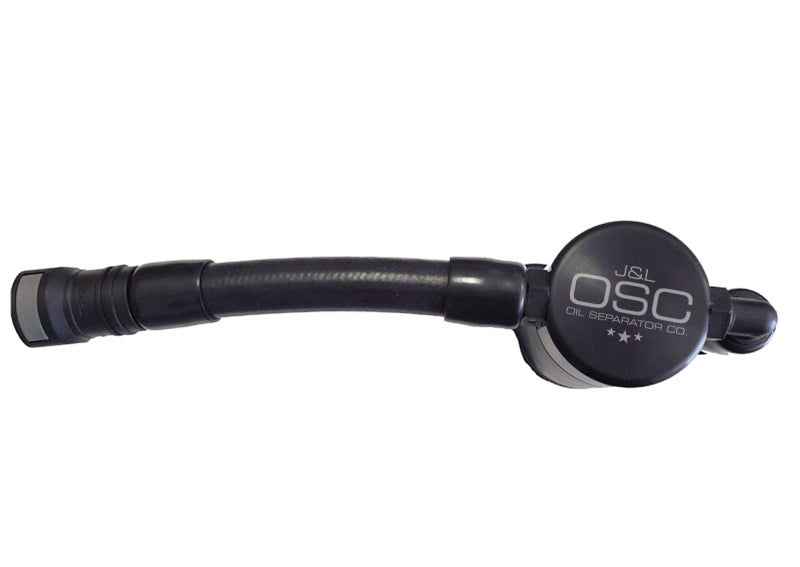 J&L 05-10 Ford Mustang GT Driver Side Oil Separator 3.0 V2 - Black Anodized - Black Ops Auto Works