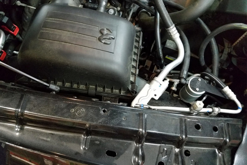 J&L 09-18 Ram 1500 5.7L Passenger Side Oil Separator 3.0 - Clear Anodized - Black Ops Auto Works