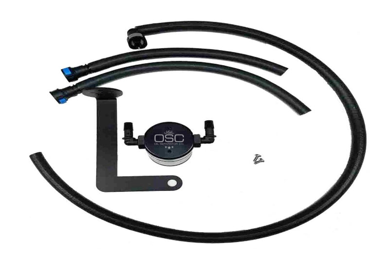 J&L 10-15 Chevrolet Camaro LS3 6.2L Passenger Side Oil Separator 3.0 - Black Anodized - Black Ops Auto Works