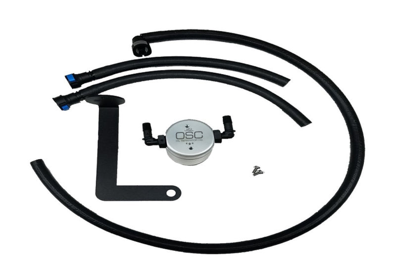 J&L 10-15 Chevrolet Camaro LS3 6.2L Passenger Side Oil Separator 3.0 - Clear Anodized - Black Ops Auto Works