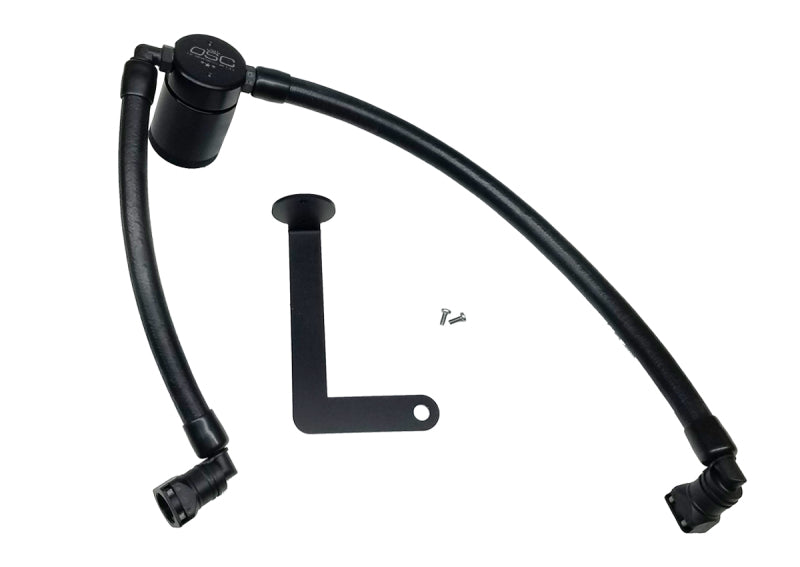 J&L 10-19 Ford Flex EcoBoost V6 Passenger Side Oil Separator 3.0 - Black Anodized - Black Ops Auto Works