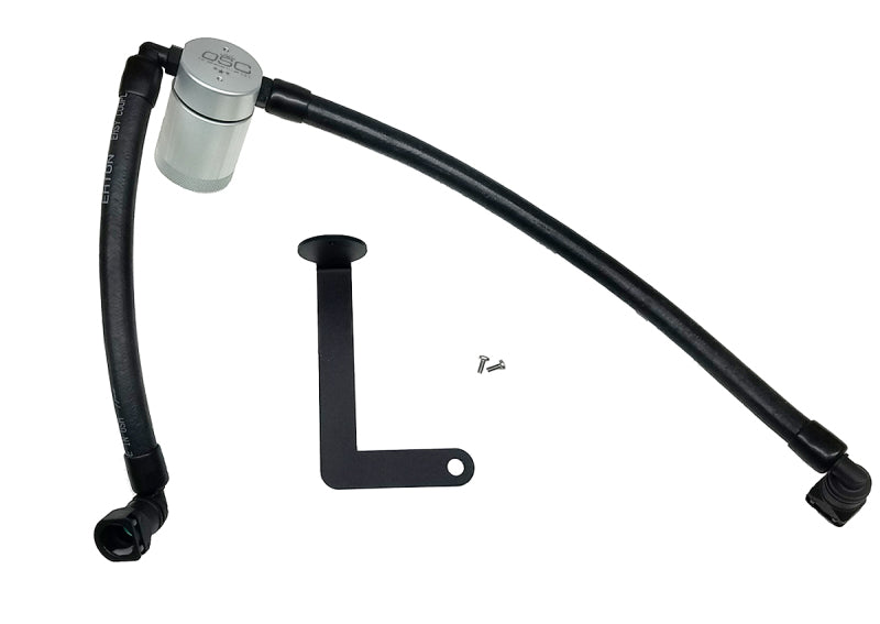 J&L 10-19 Ford Flex EcoBoost V6 Passenger Side Oil Separator 3.0 - Clear Anodized - Black Ops Auto Works