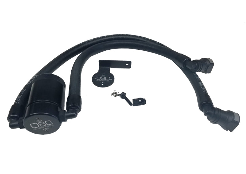 J&L 11-17 Ford F-150 5.0L / 11-14 Ford F-150 6.2L Driver Side Oil Separator 3.0- Black Anodized - Black Ops Auto Works