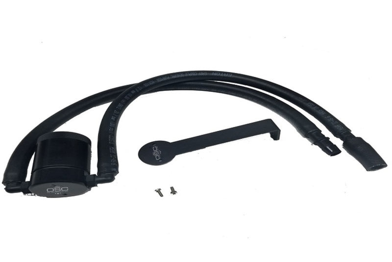 J&L 12-17 Jeep Wrangler JK 3.6L Passenger Side Oil Separator 3.0 - Black Anodized - Black Ops Auto Works